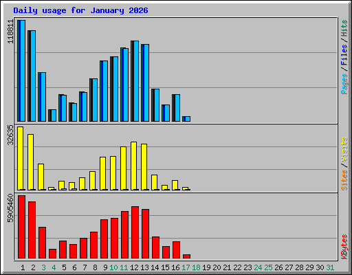 Daily usage for January 2026