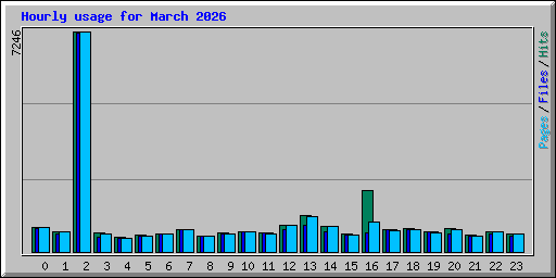 Hourly usage for March 2026