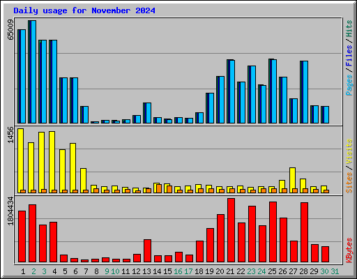 Daily usage for November 2024