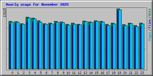 Hourly usage for November 2025