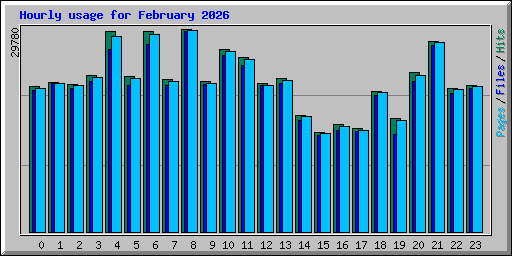 Hourly usage for February 2026