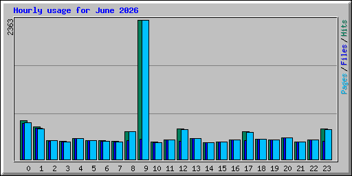 Hourly usage for June 2026