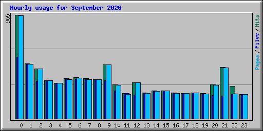 Hourly usage for September 2026